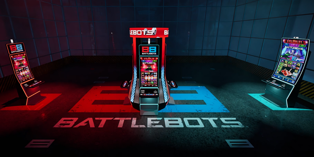 BattleBots Slots series by Konami Gaming, Inc at World Championship VII twitter