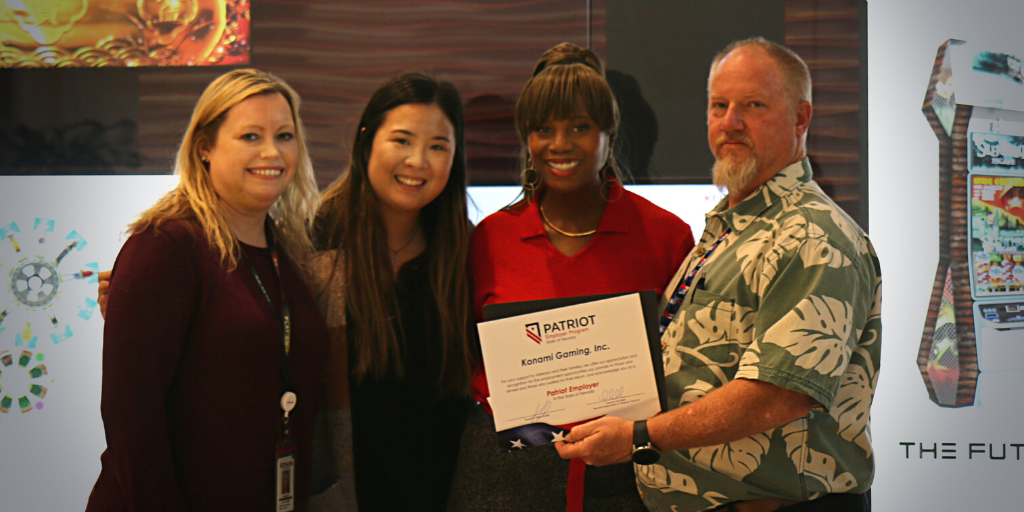 Konami Gaming Inc. Veterans Day Las Vegas Careers Patriot Employer Program